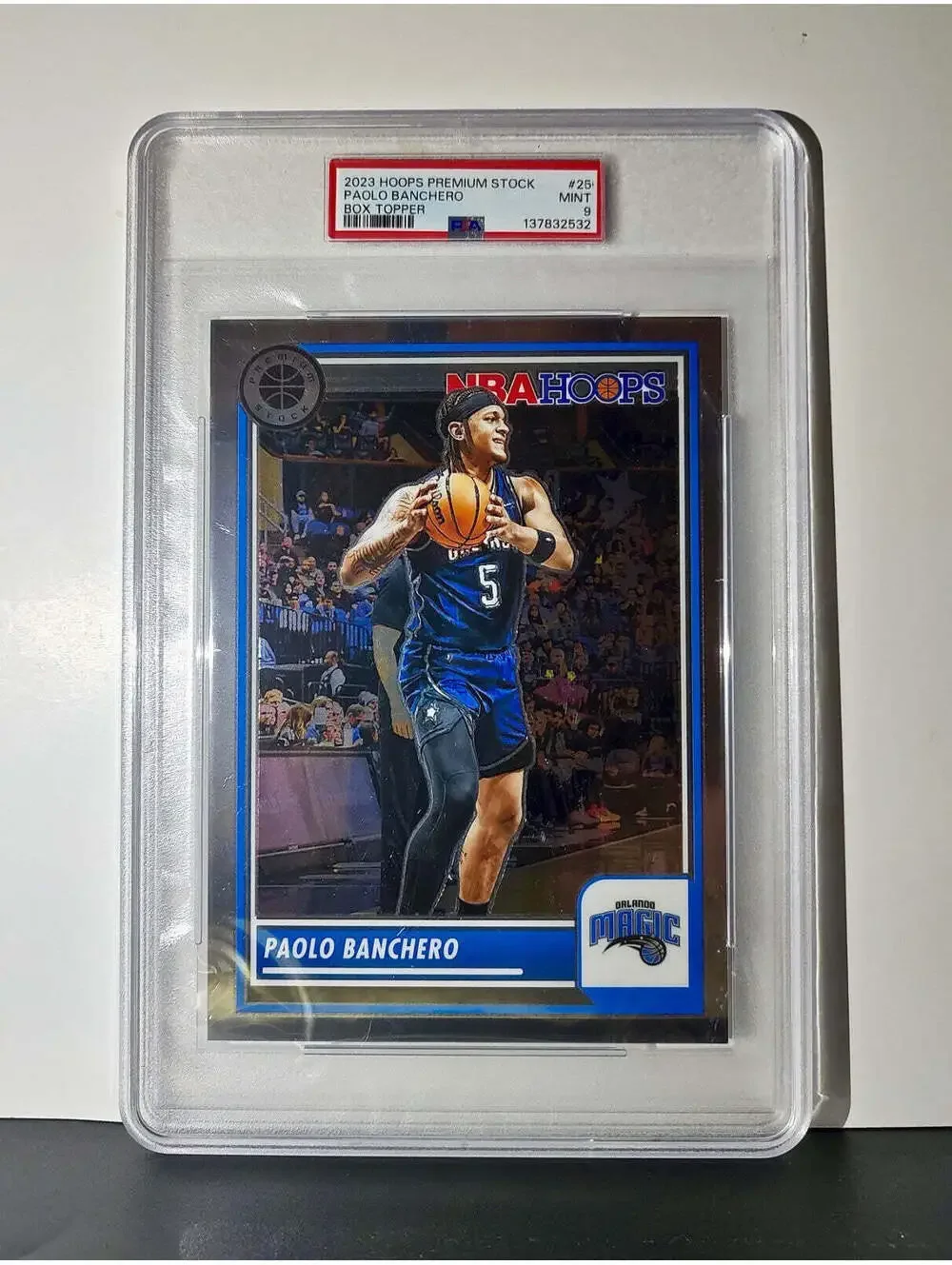 Paolo Banchero 2023 Panini Premium Stock NBA Hoops #25 Jumbo PSA 9 Mint